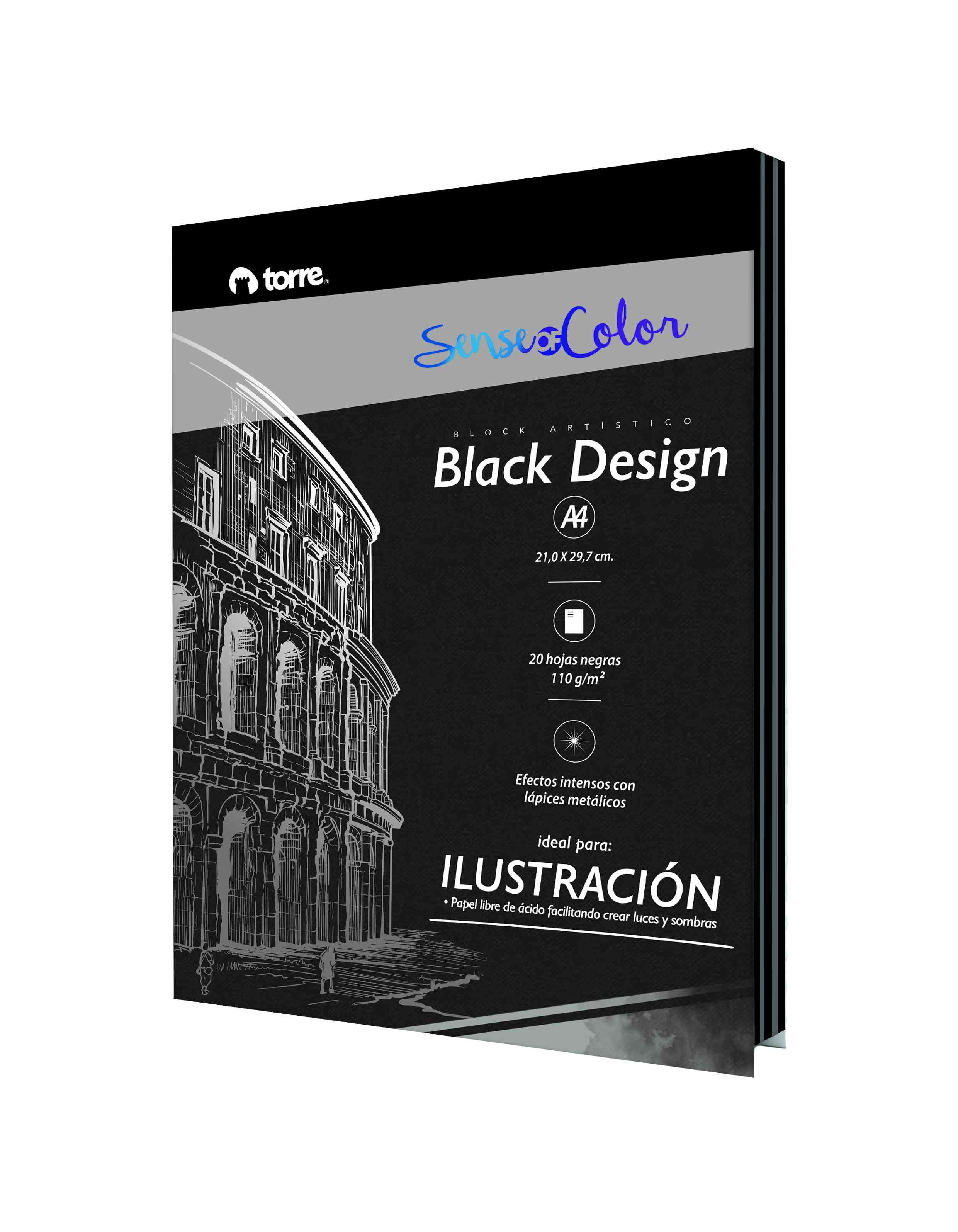 Block artístico black design 20 hjs Sense of Color