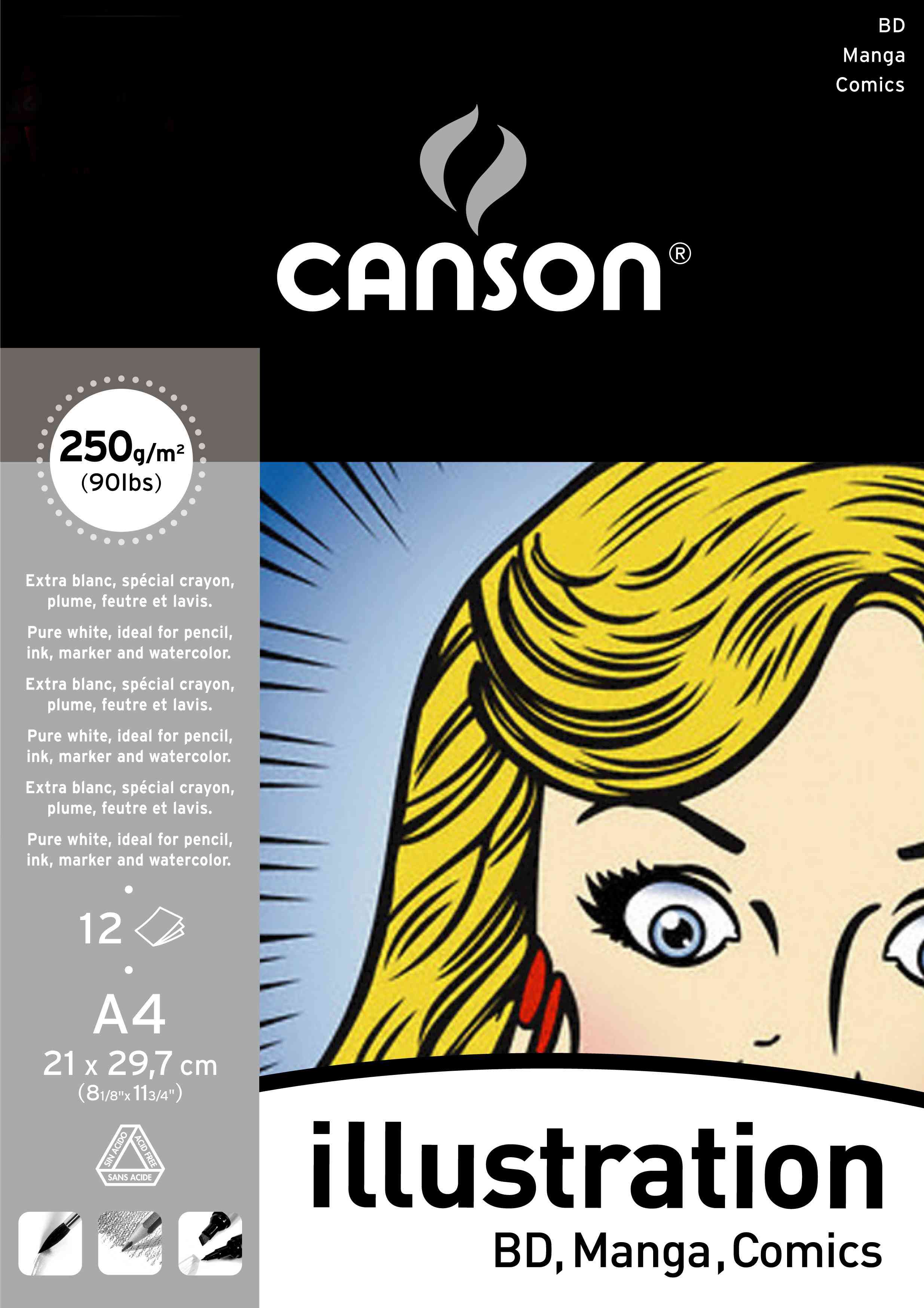 Pad Illustration, BD, manga, comics 12 hjs Canson
