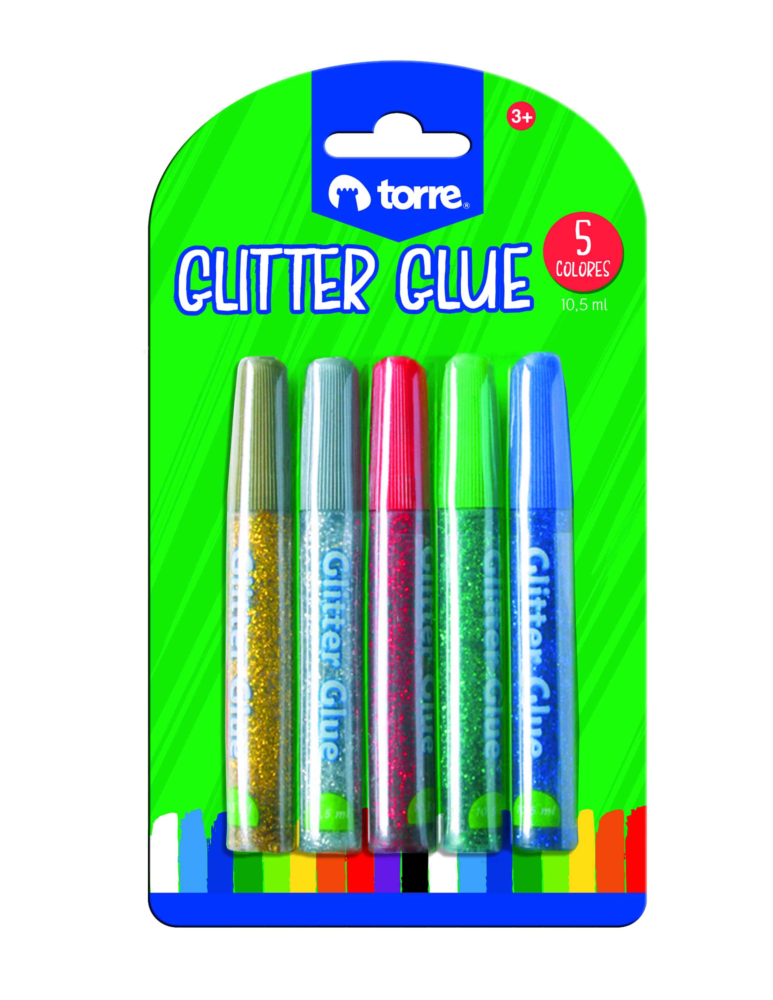 Glitter glue 5 colores Torre