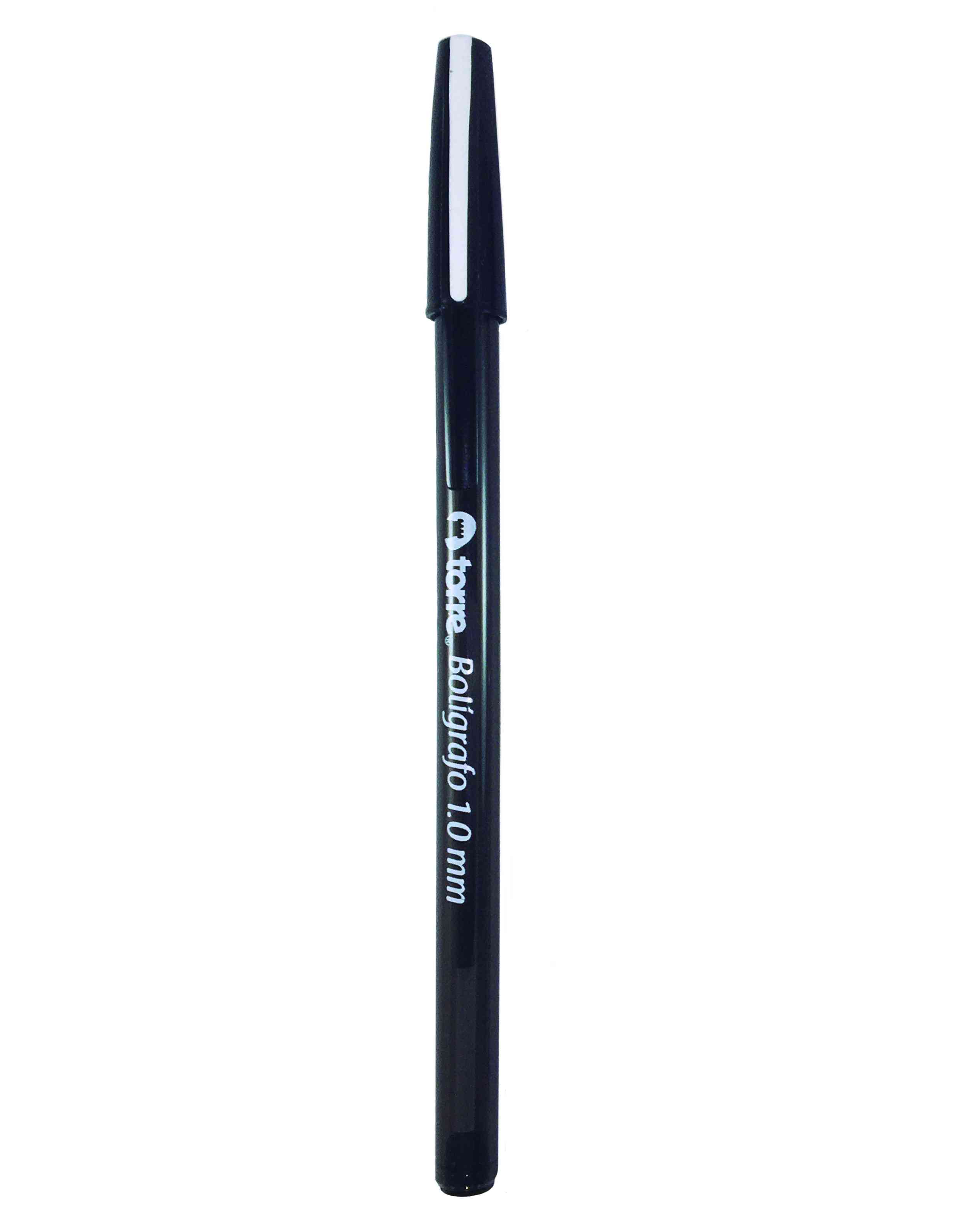 Bolígrafo punta media 1.0 mm negro Torre