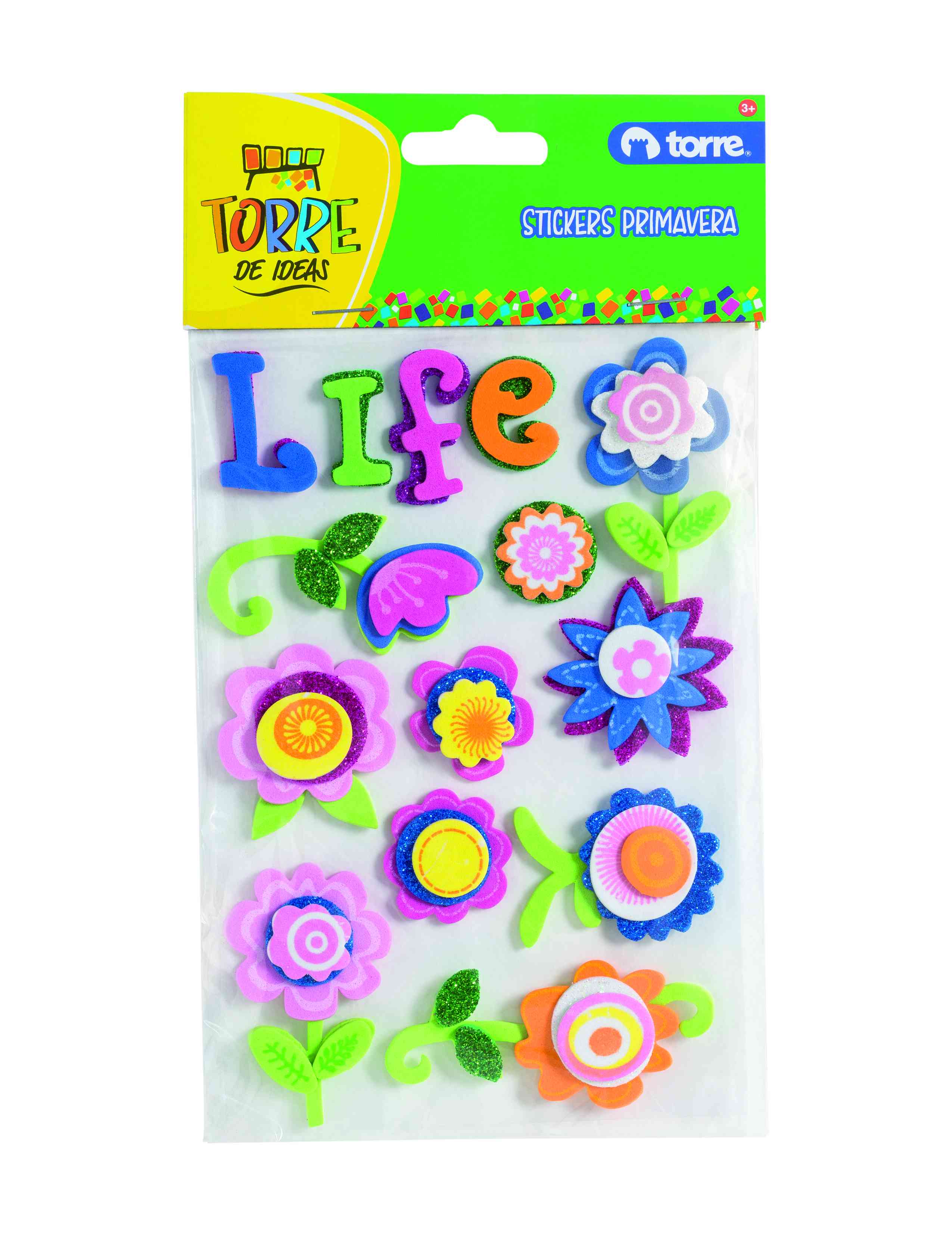 Stickers goma eva flores life