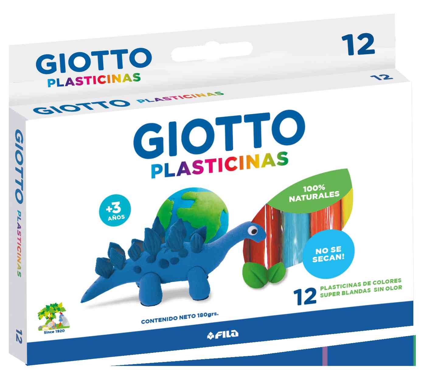 Plasticina 12 colores Giotto